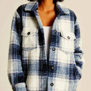 Abercrombie & Fitch Sherpa Shirt Jacket/Shacket